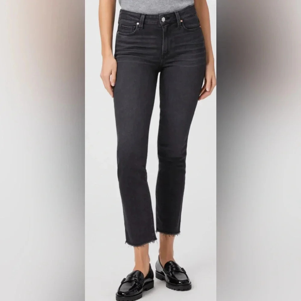 Paige Cindy Straight Jean Black Lotus Size 30
